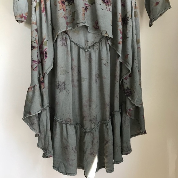 Sold Gimmicks Bke Floral Hi low Tunic Blouse - Picture 4 of 8